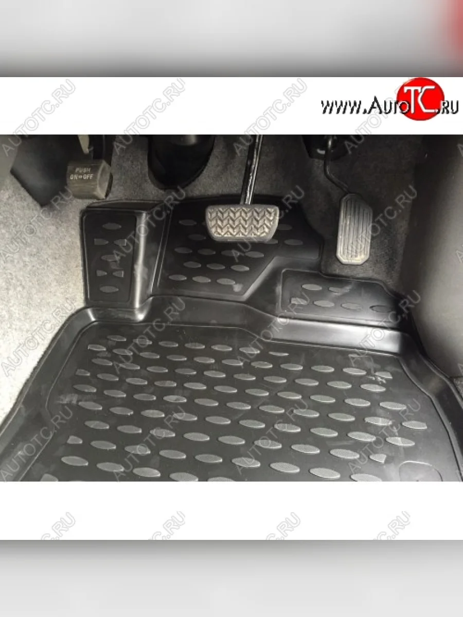 Комплект ковриков в салон (правый руль) Element-Autofamily 4 шт. (полиуретан, 3d-рисунок, серые) Toyota Prius XW20 дорестайлинг (2003-2005)  в Керчи Республика Крым