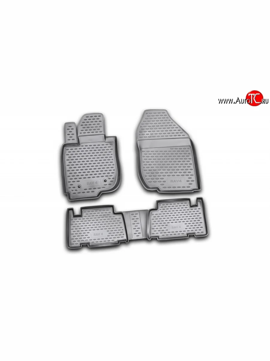 Коврики в салон Element 4 шт. (полиуретан)  Toyota RAV4 (2005-2009) XA305 (Серые)  в Самаре Самарской области