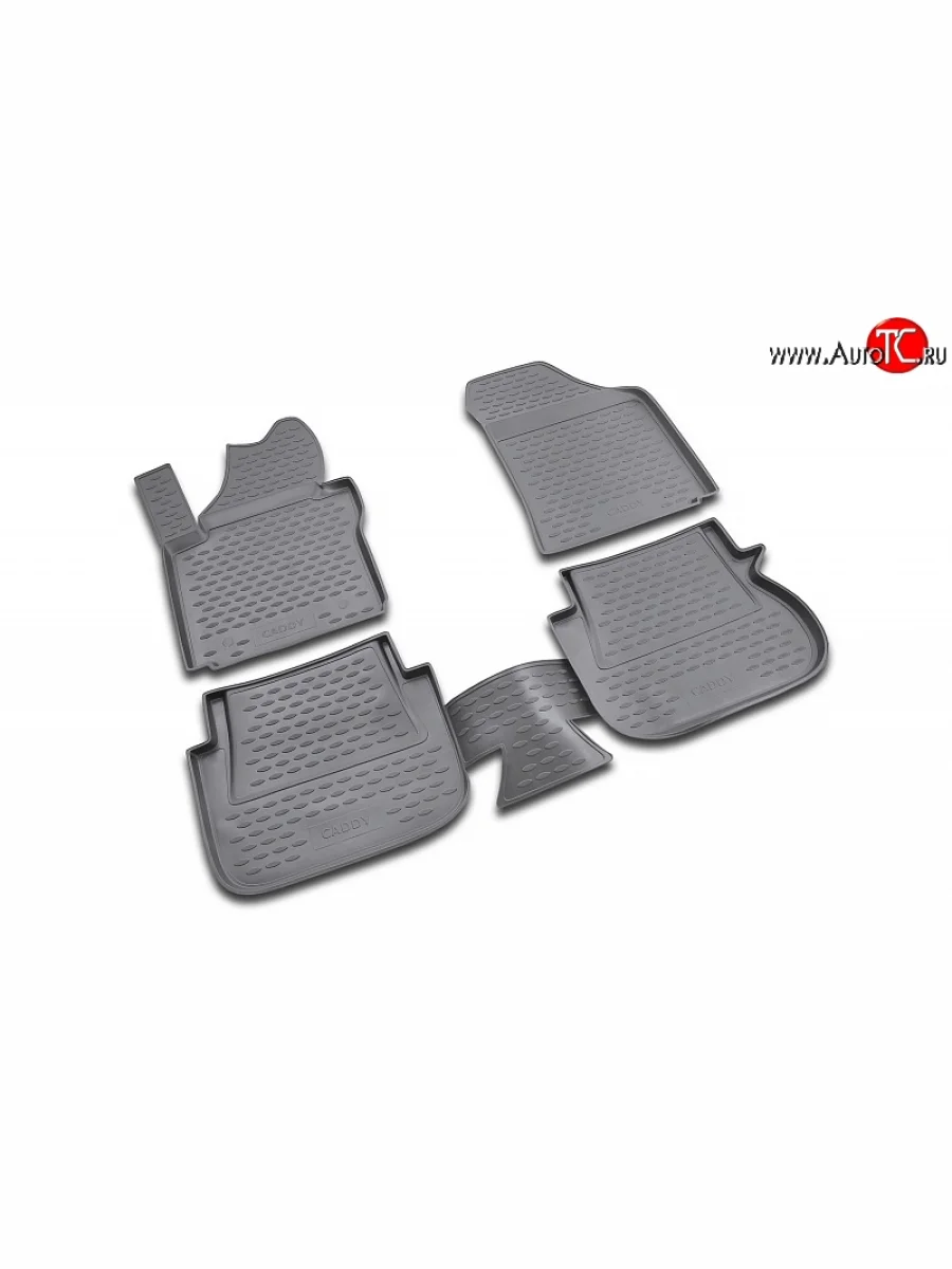 Комплект ковриков в салон (5 дверей) Element 4 шт. (полиуретан) Volkswagen Caddy 2K дорестайлинг (2003-2010)  с доставкой в г. Керчь