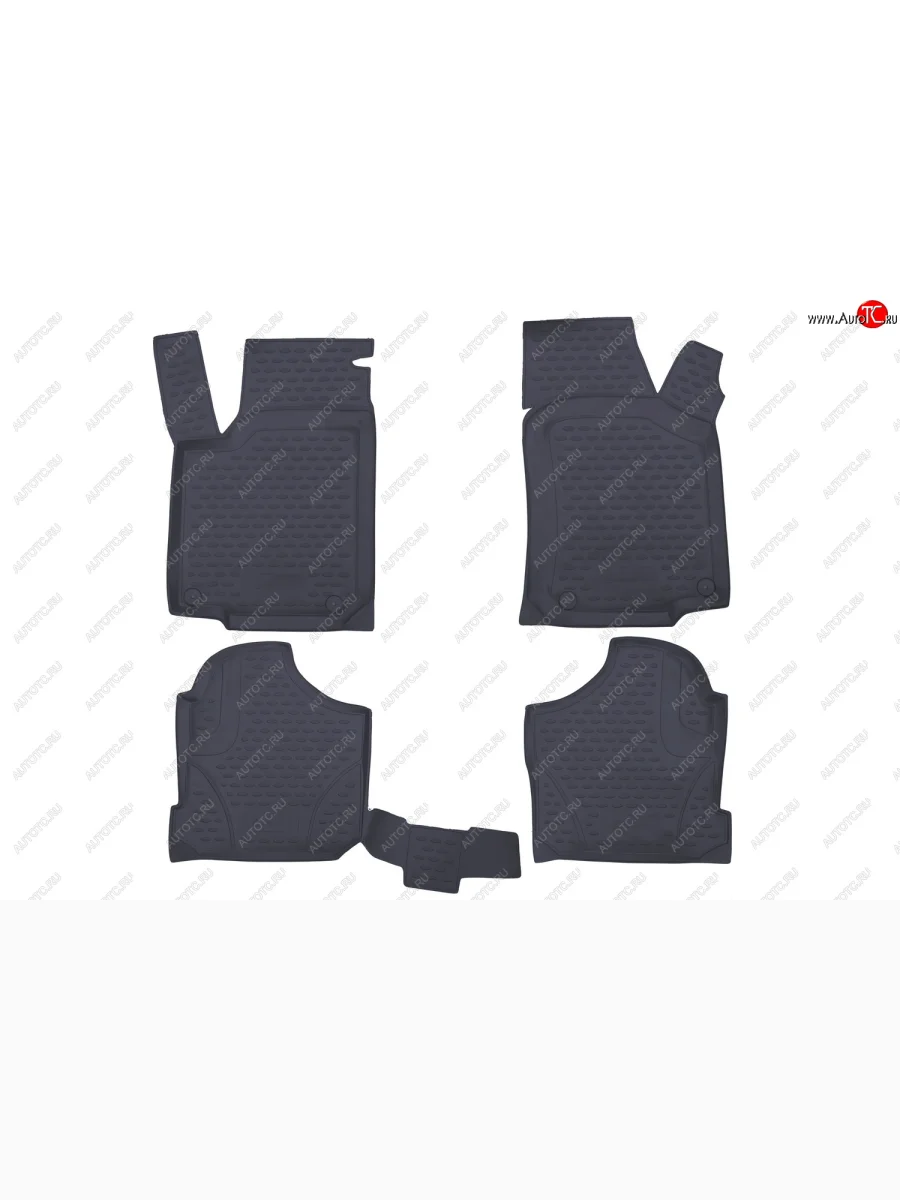 Коврики в салон Element 4 шт. (полиуретан)  Volkswagen Golf (1997-2003) 4 Mk4 (Чёрные)  в Самаре Самарской области