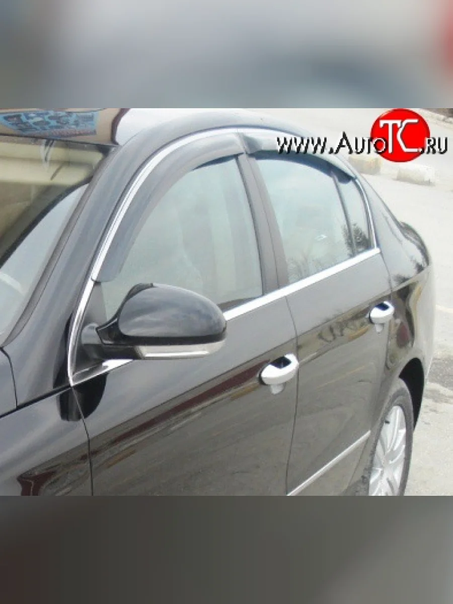 Дефлекторы окон (ветровики) (седан) Novline 4 шт.  Volkswagen Passat (2010-2015) B7  в Самаре Самарской области