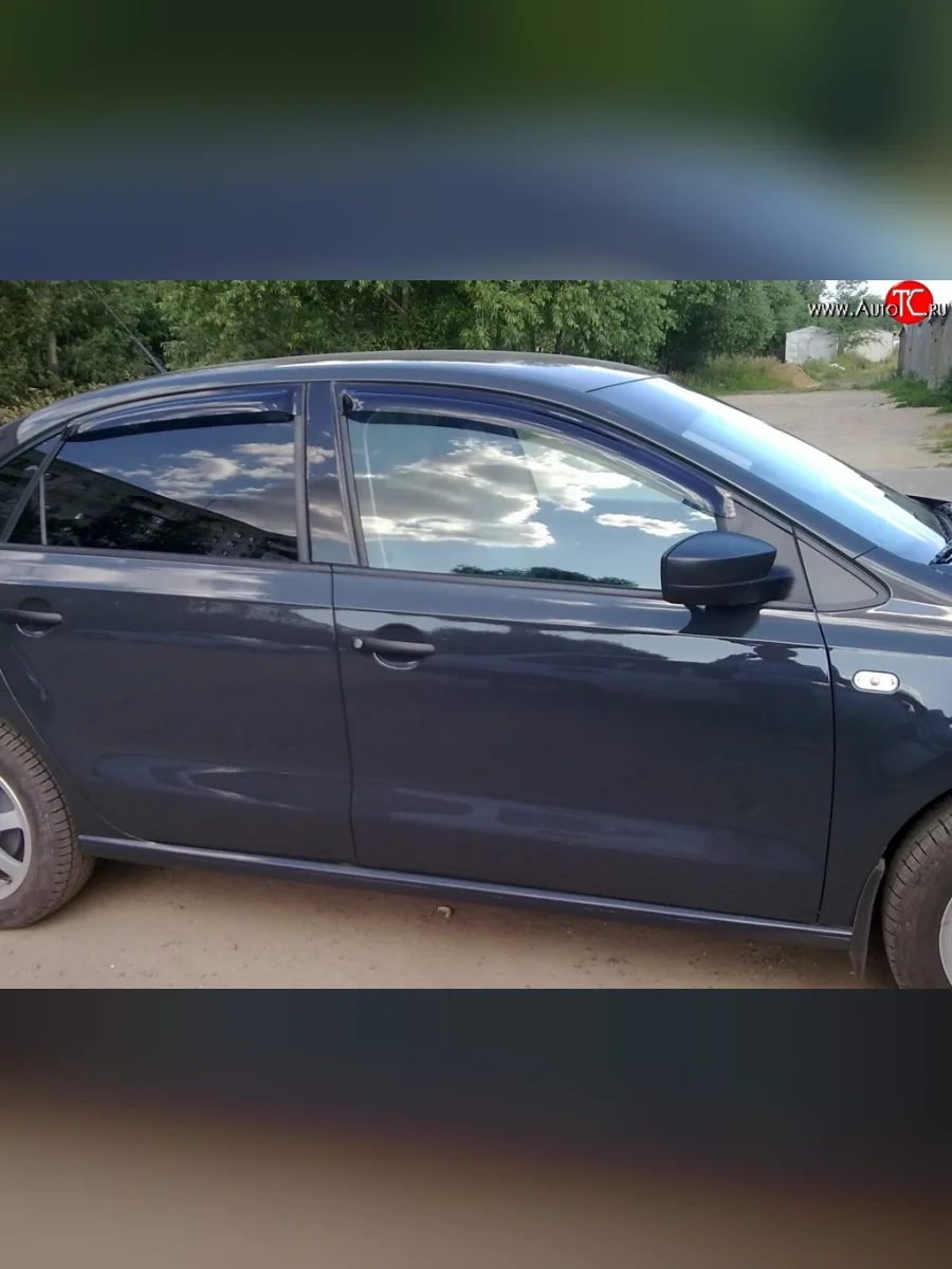 Дефлекторы окон (ветровики) Novline 4 шт.  Volkswagen Polo (2009-2020) Mk5 6R,6C,61  в Керчи Республика Крым