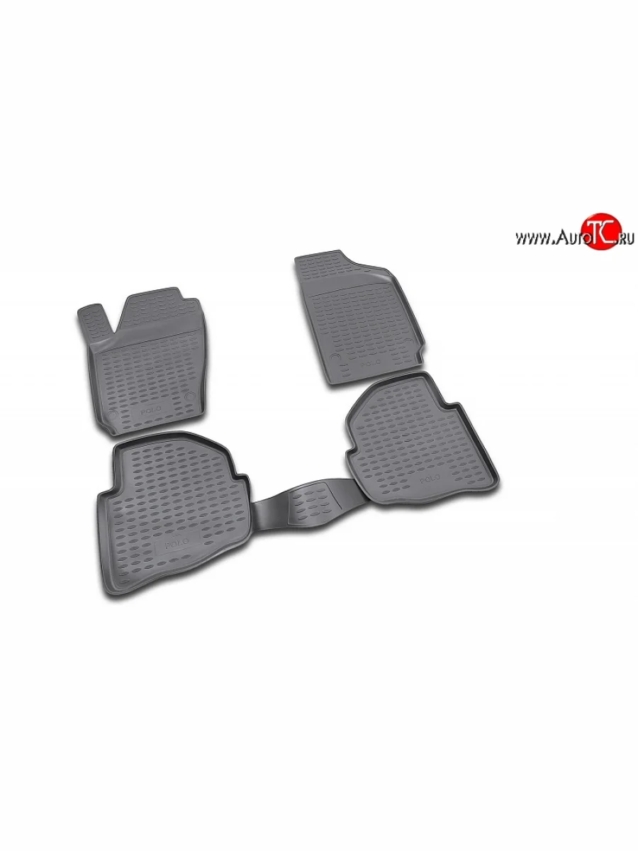Коврики в салон Element 4 шт. (полиуретан)  Volkswagen Polo (2001-2009) Mk4 9N1  в Керчи Республика Крым