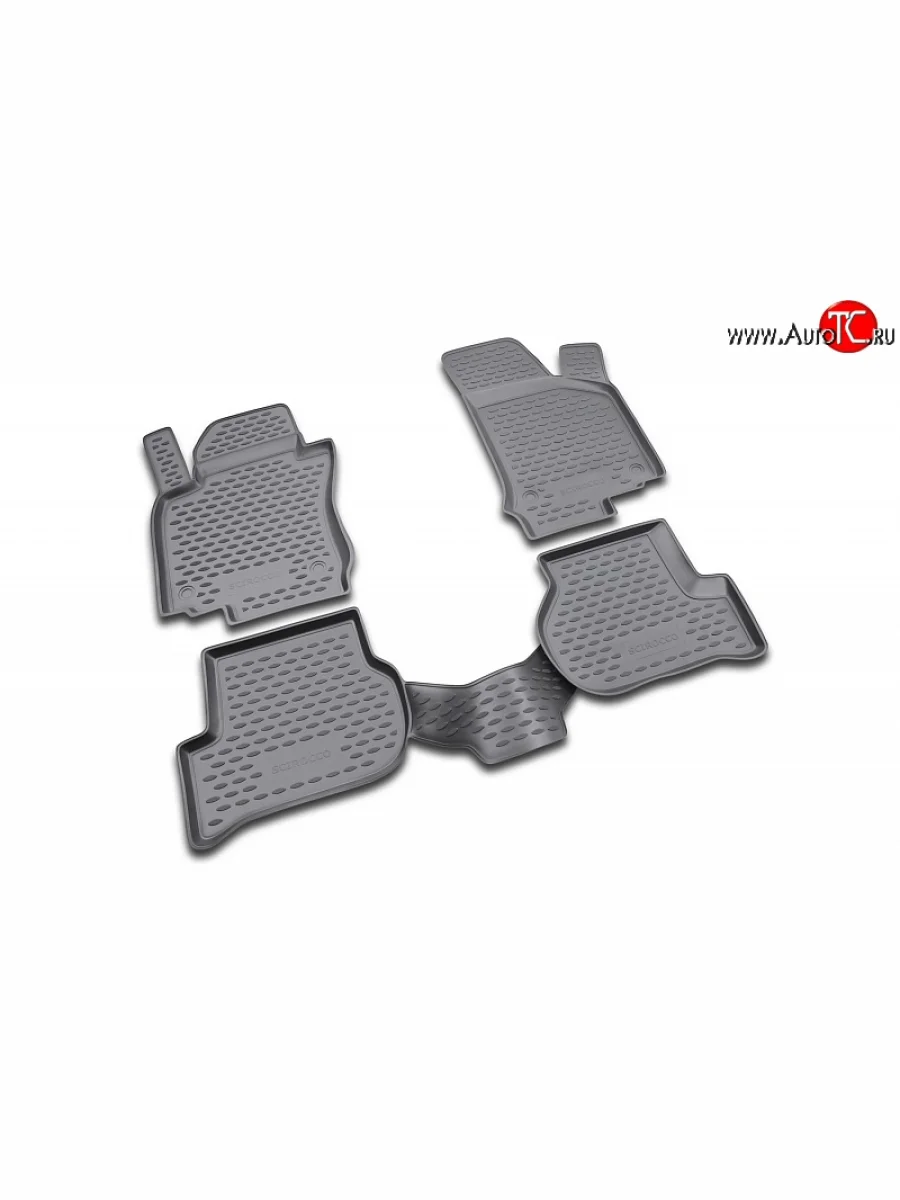 Коврики в салон Element 4 шт. (полиуретан)  Volkswagen Scirocco (2008-2014) дорестайлинг  в Керчи Республика Крым