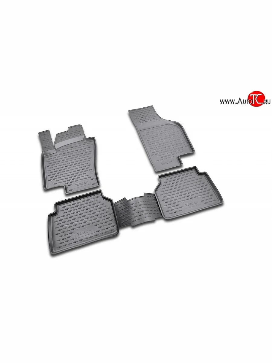 Коврики в салон Element 4 шт. (полиуретан) Volkswagen Tiguan NF дорестайлинг (2006-2011)  в Керчи Республика Крым
