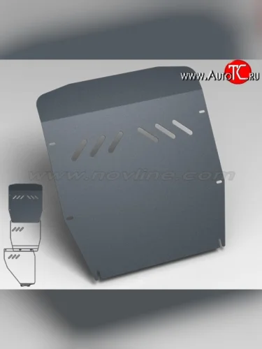 Защита картера двигателя Novline (3.2/3.6/3.0/2.5, АКПП, 3 мм) Volkswagen Touareg ( 1 GP,  2 NF) (2002-2014) дорестайлинг, рестайлинг