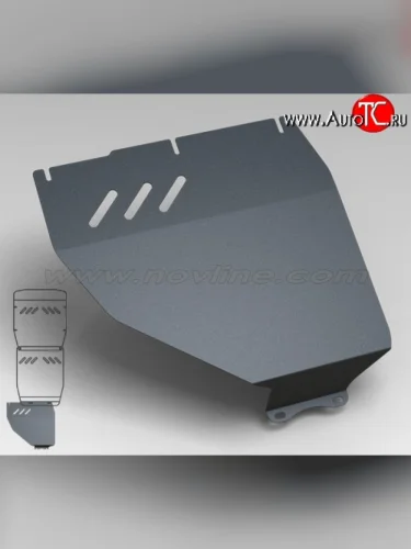 Защита раздаточной коробки Novline (2.5, АКПП, 3 мм) Volkswagen Touareg  1 GP (2002-2007) дорестайлинг