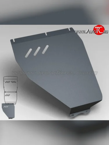 Защита раздаточной коробки Novline (3.0/3.6, АКПП, 3 мм) Volkswagen Touareg ( 1 GP,  2 NF) (2006-2014) рестайлинг, дорестайлинг