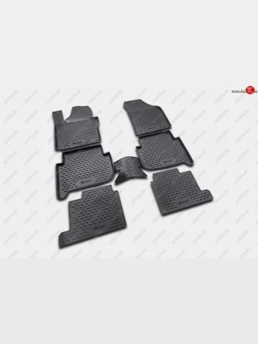 Комплект ковриков в салон (полиуретан, чёрные) Element (Чёрные) Volkswagen Touran  1T (2003-2006) дорестайлинг минивэн