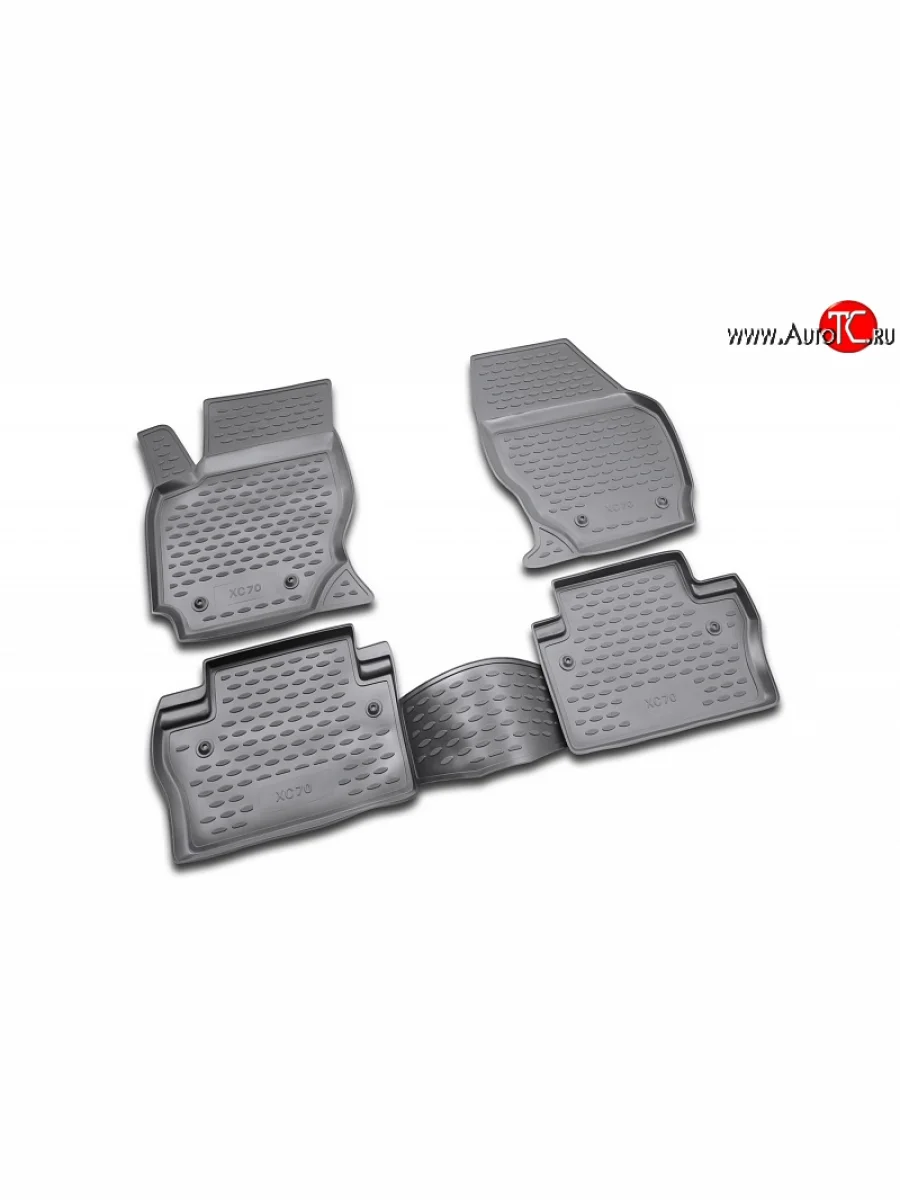 Коврики в салон Element 4 шт. (полиуретан) Volvo XC70 дорестайлинг (2007-2013) (Серые)  с доставкой в г. Керчь