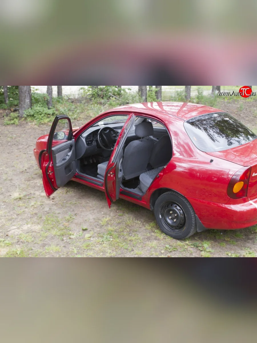 Накладки на внутренние пороги RA Daewoo Lanos T100 дорестайлинг, седан (1997-2002) (Передние)  в Перми Пермском крае