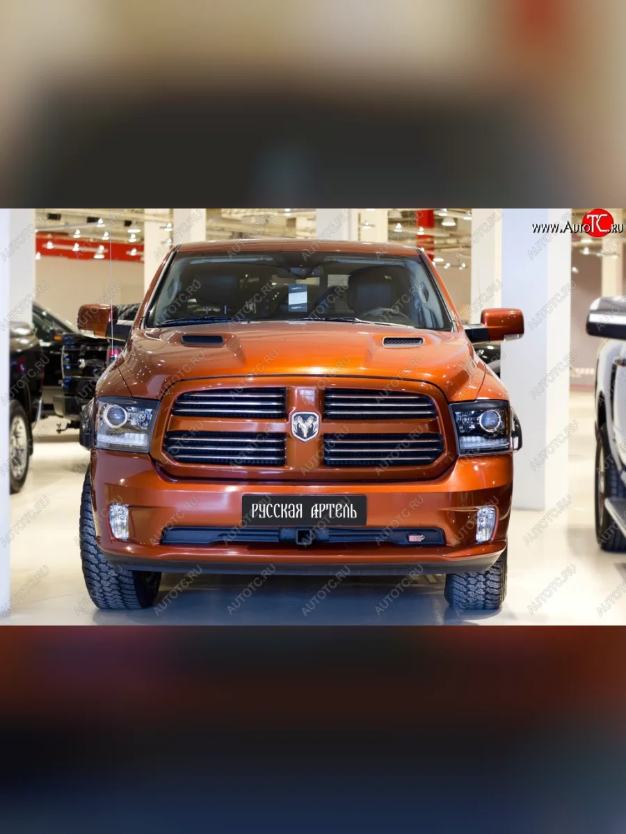 Реснички на фары RA Dodge Ram 1500 4 DJ,DS Quad Cab (2008-2012) (Неокрашенные)  в Керчи Республика Крым