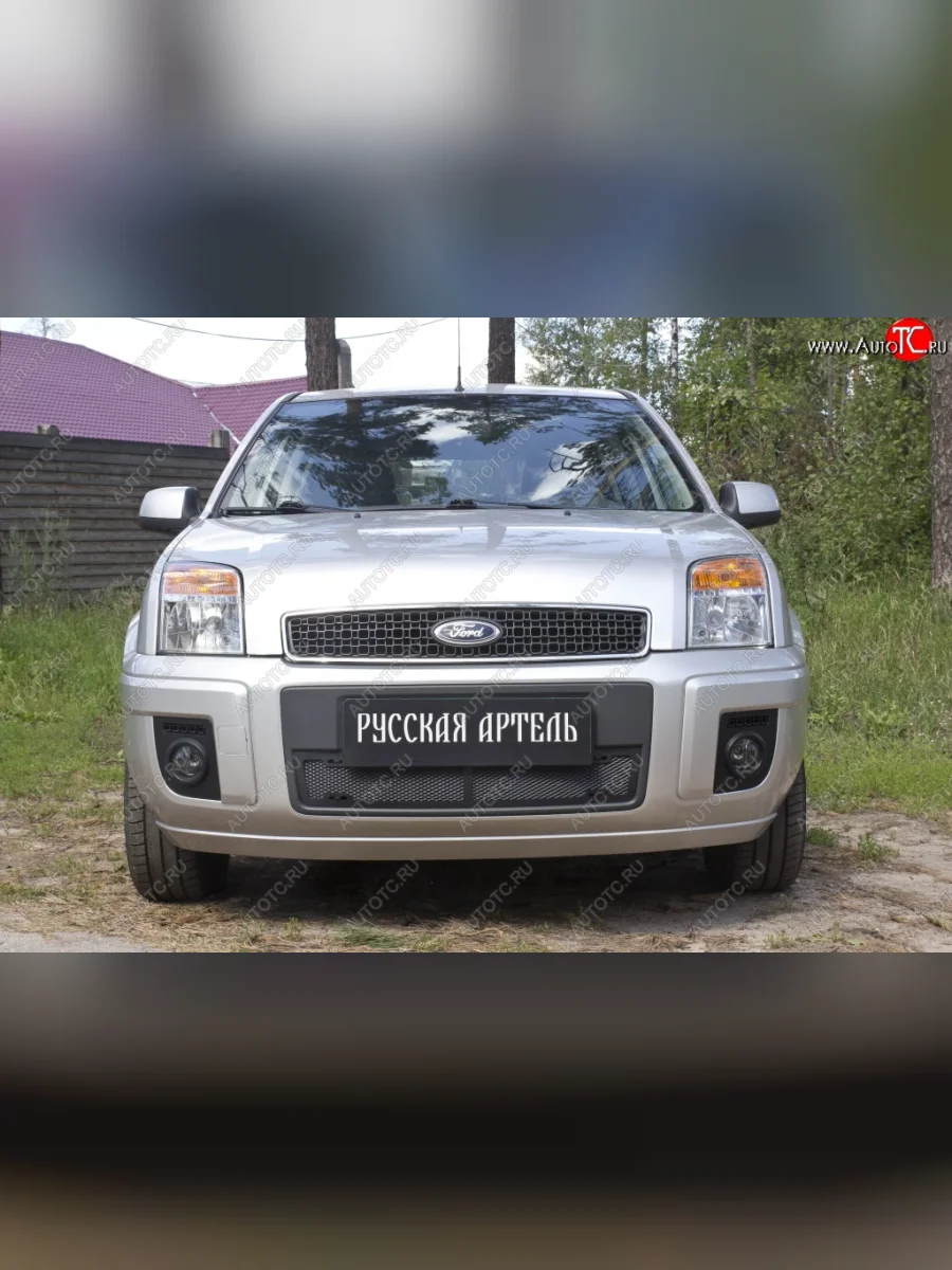 Защитная сетка решетки переднего бампера РА Ford Fusion 1  рестайлинг, хэтчбэк (2005-2012)  в Керчи Республика Крым