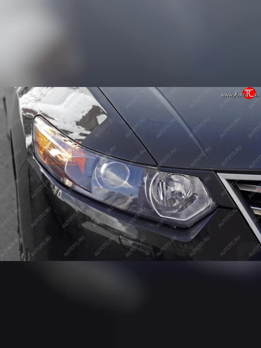 Реснички на фары RA Honda Accord 8 CU седан дорестайлинг (2008-2011) (Неокрашенные)  в Керчи Республика Крым