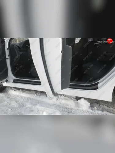 Накладки порожков салона RA (Комплект (4 шт.)) Hyundai Solaris RBr седан рестайлинг (2014-2017)