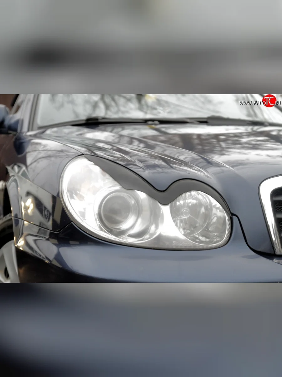 Реснички на фары RA Hyundai Sonata EF рестайлинг ТагАЗ (2001-2013) (Неокрашенные)  в Самаре Самарской области