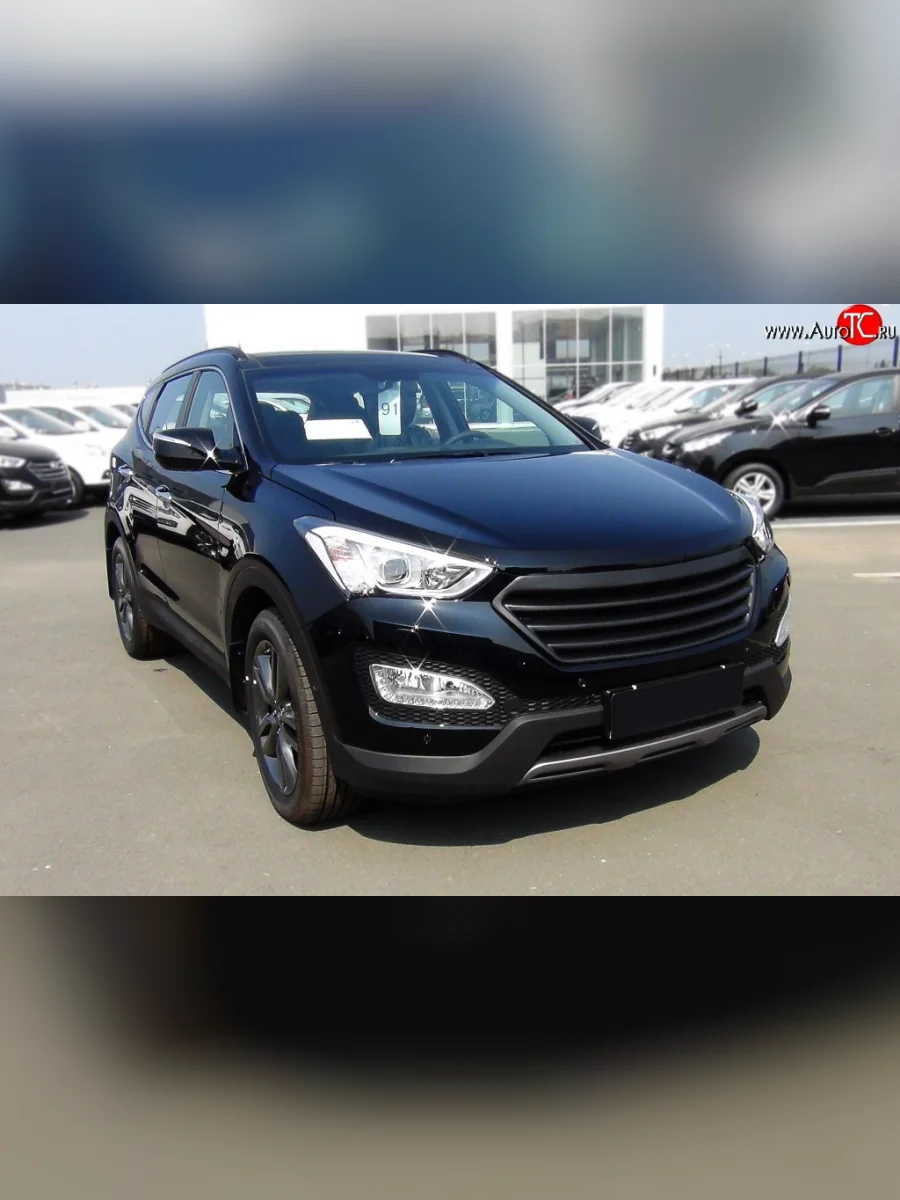 Решётка радиатора RA Hyundai Santa Fe DM дорестайлинг (2012-2016) (Поверхность глянец (под окраску), Неокрашенная)  в Перми Пермском крае