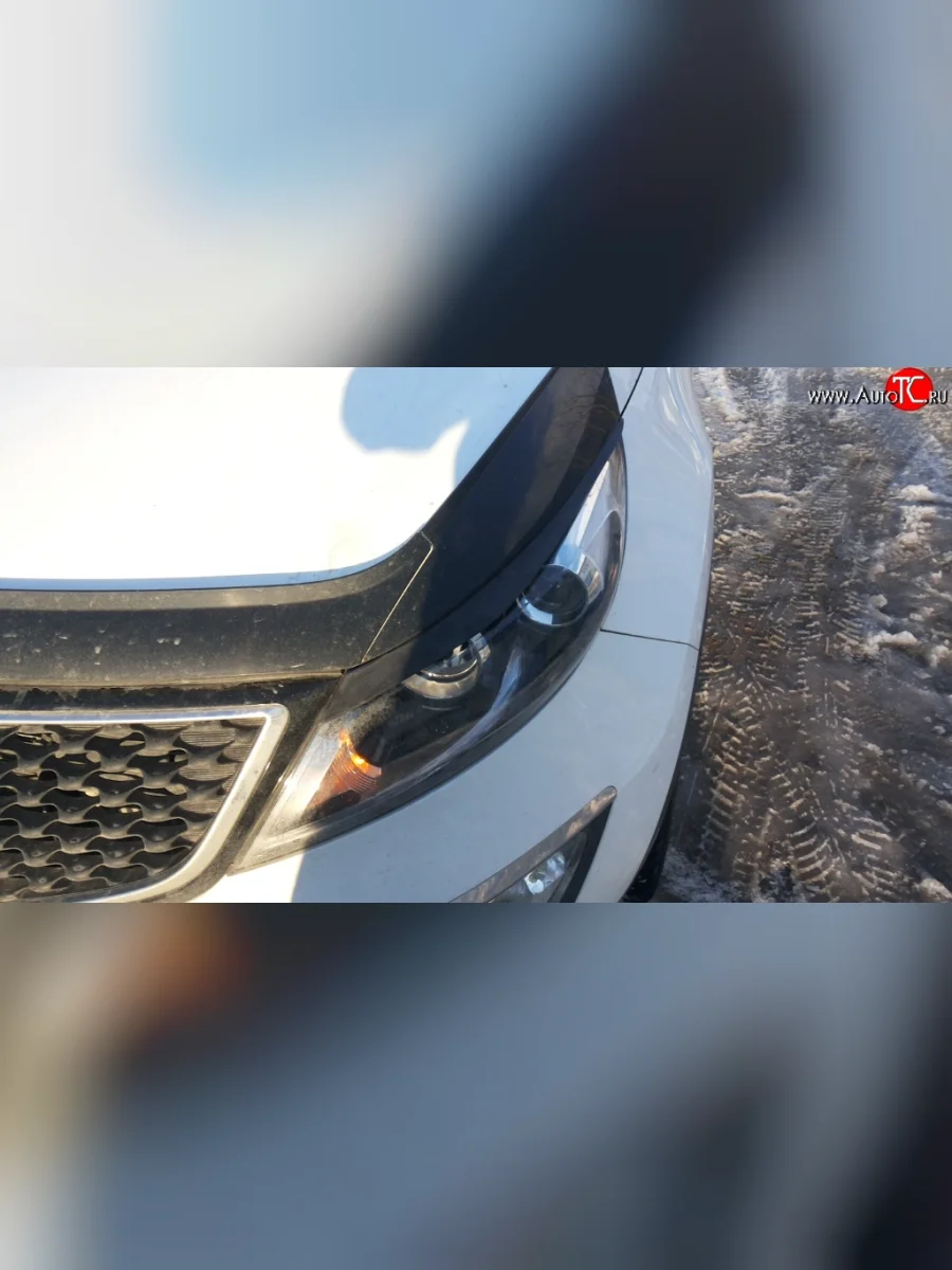 Реснички RA на фары KIA Sportage 3 SL дорестайлинг (2010-2014) (Неокрашенные)  в Керчи Республика Крым