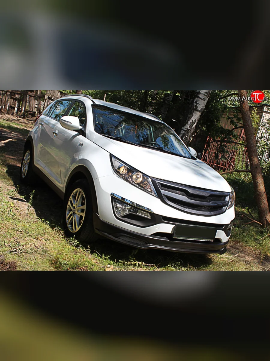Накладка переднего бампера RA  KIA Sportage (2010-2014) 3 SL (Поверхность глянец (под окраску), Неокрашенная)  в Самаре Самарской области