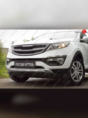 Диффузор переднего бампера RA (Поверхность глянец (под окраску)) KIA Sportage  3 SL (2010-2014) дорестайлинг
