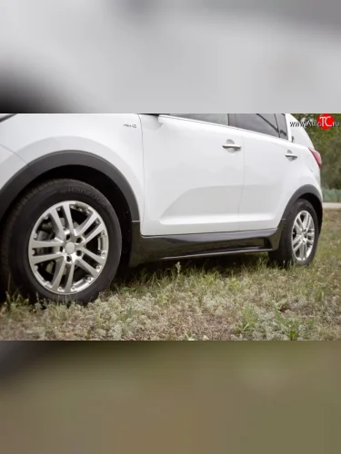 Пороги накладки RA KIA Sportage  3 SL (2010-2016) дорестайлинг, рестайлинг