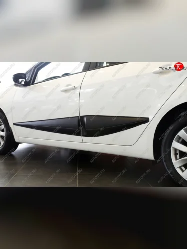 Молдинги RA (широкие, комплект на 4 двери) (Поверхность глянец (под окраску)) KIA Cerato  4 BD (2018-2025) дорестайлинг седан, рестайлинг седан