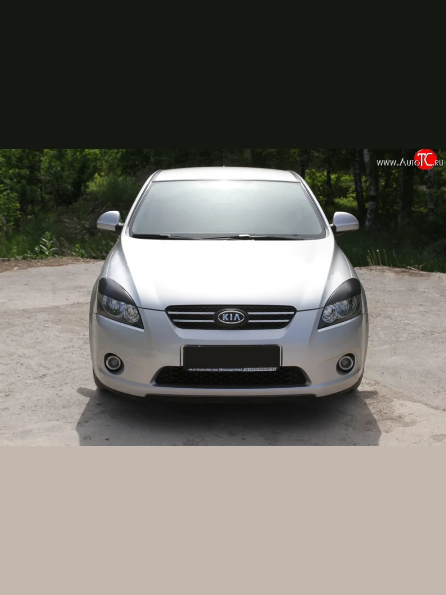 Реснички на фары RA KIA Ceed 1 ED дорестайлинг, хэтчбэк 5 дв. (2006-2010) (Поверхность глянец (под окраску), Неокрашенные)  в Самаре Самарской области