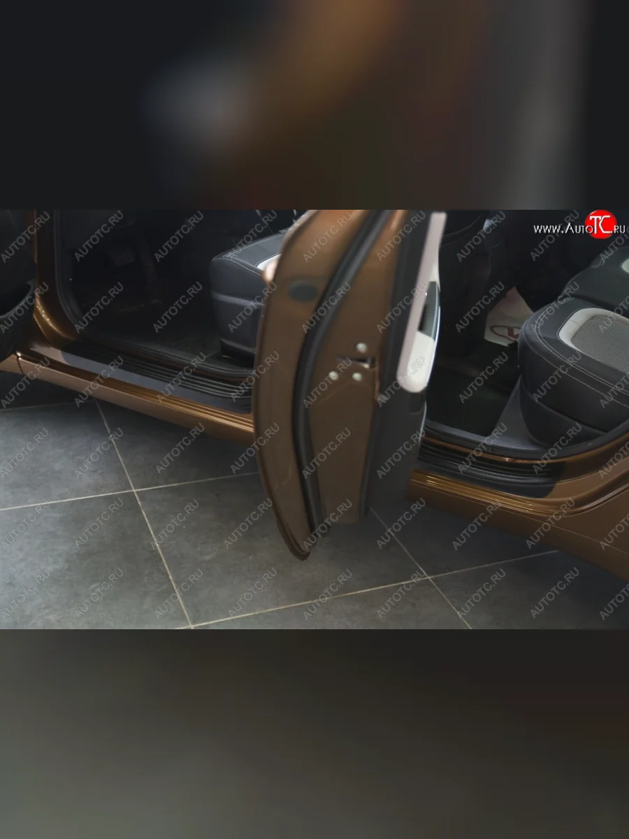 Накладки на порожки автомобиля (рестайлинг, хетчбек) RA KIA Ceed 2 JD рестайлинг, хэтчбэк (2015-2018)  в Перми Пермском крае