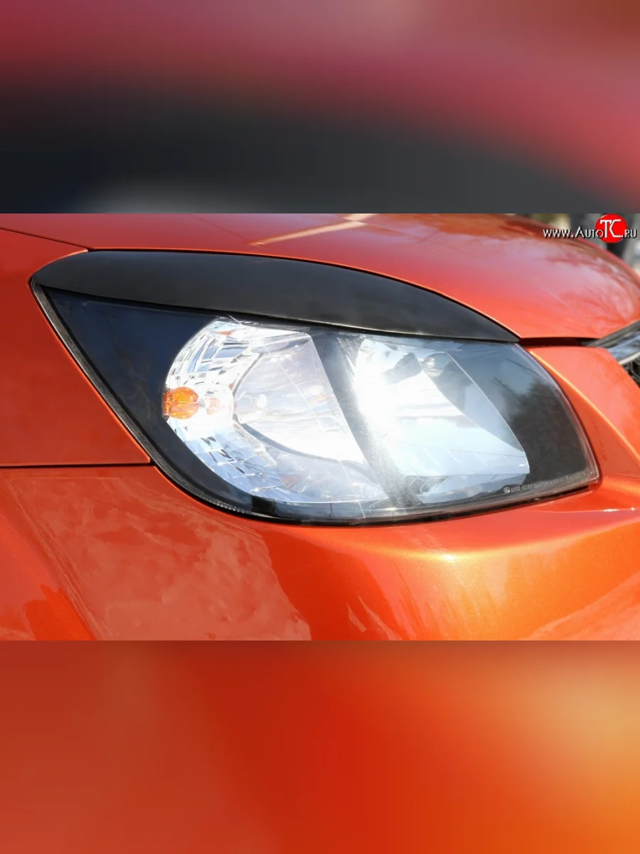 Реснички на фары RA KIA Rio 2 JB дорестайлинг седан (2005-2009) (Неокрашенные)  в Самаре Самарской области