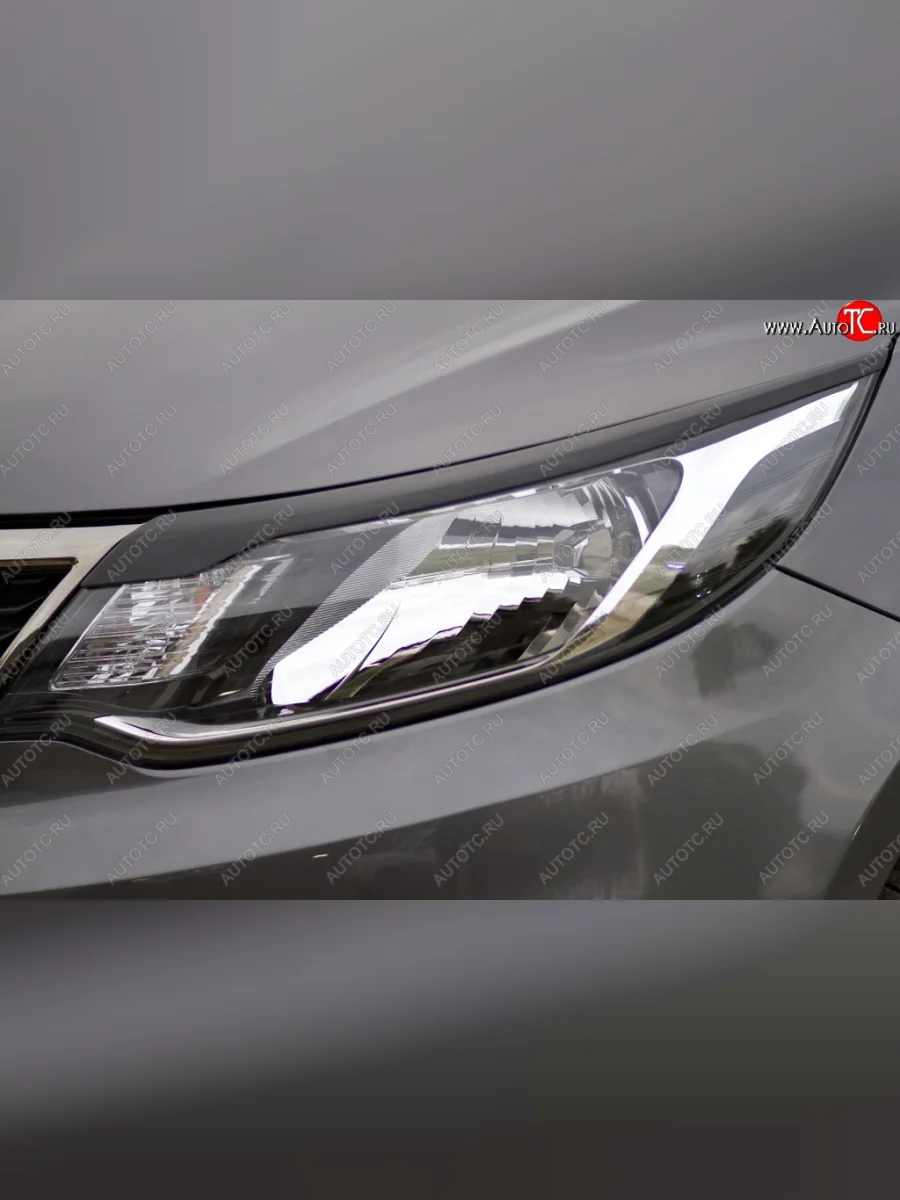 Реснички на фары RA KIA Rio 3 QB рестайлинг седан (2015-2017) (Неокрашенные)  в Керчи Республика Крым