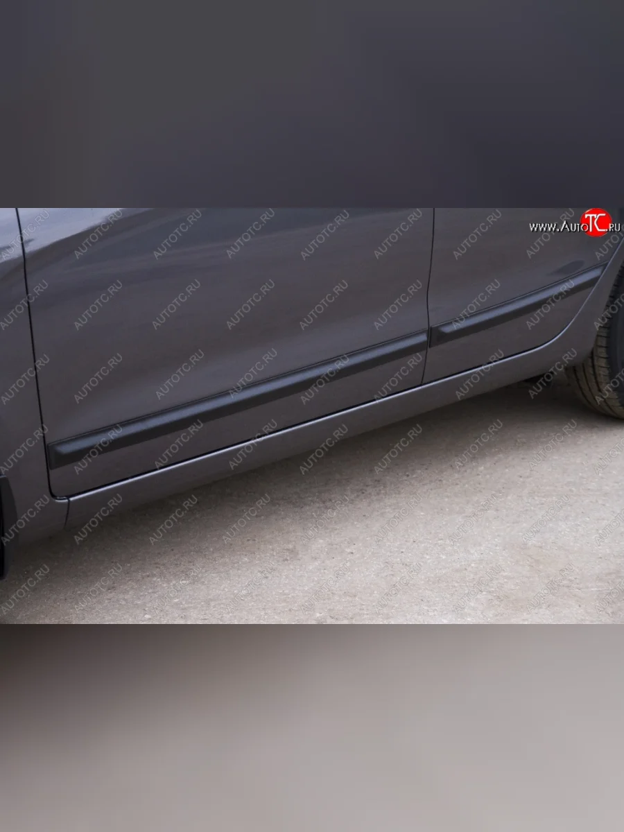 Молдинги RA (вариант 2, комплект 4 шт) KIA Rio 3 QB рестайлинг седан (2015-2017) (Поверхность глянец (под окраску), Неокрашенные)  в Керчи Республика Крым