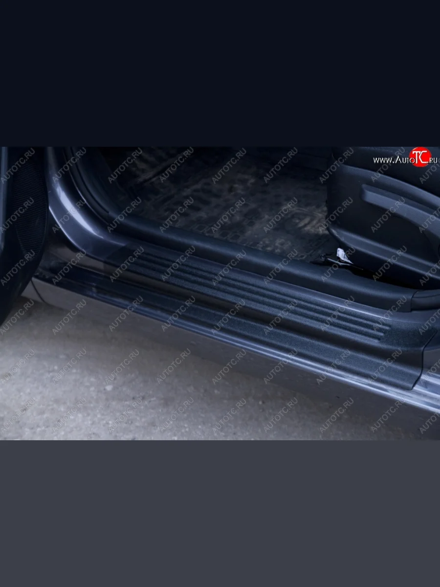 Накладки на порожки автомобиля RA v2 KIA Rio 3 QB рестайлинг седан (2015-2017)  в Самаре Самарской области