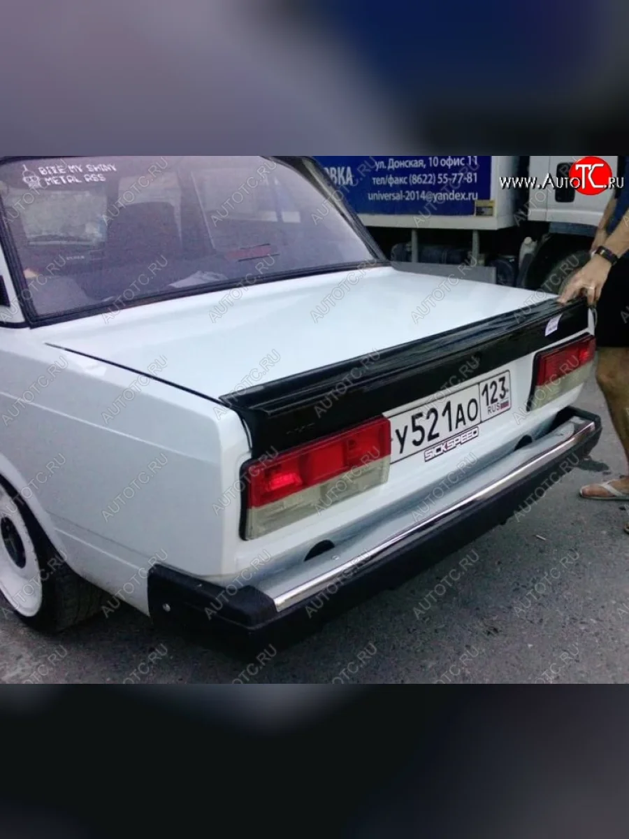 Лип спойлер Утиный хвост Лада ВАЗ 2107 (1982-2012) (Поверхность шагрень)  в Самаре Самарской области