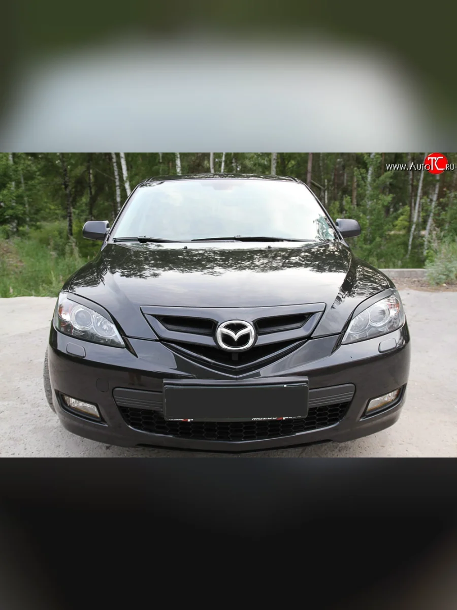 Реснички на фары RA V2 Mazda 3/Axela BK дорестайлинг, хэтчбэк (2003-2006) (Неокрашенные)  в Керчи Республика Крым