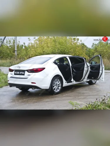 Накладки порожков салона RA (Комплект (4 шт.)) Mazda 6 GJ дорестайлинг седан (2012-2015)