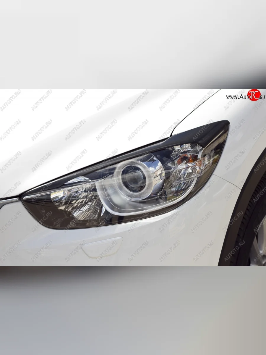 Реснички на фары RA Mazda CX-5 KE рестайлинг (2015-2017) (Неокрашенные)  в Керчи Республика Крым