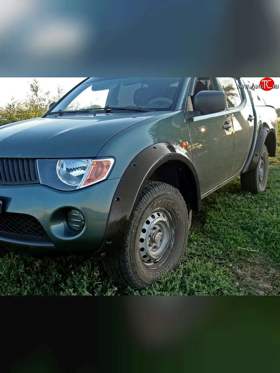 Расширители арок RA (комплект, 90 мм, Standart) Mitsubishi L200 4  дорестайлинг (2006-2014) (Поверхность шагрень)  с доставкой в г. Керчь