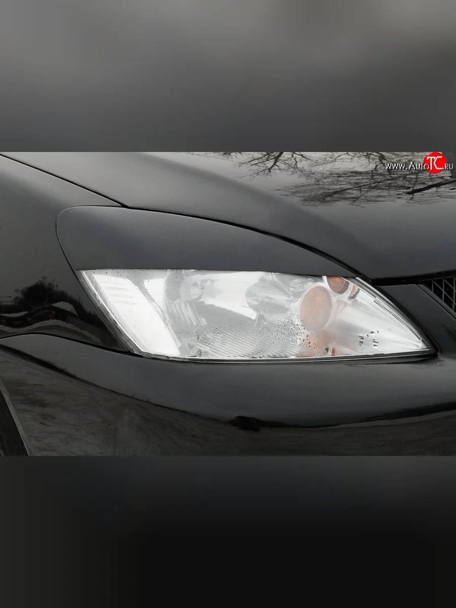 Реснички на фары RA Mitsubishi Lancer 9 CS седан 2-ой рестайлинг (2005-2009) (Неокрашенные)  с доставкой в г. Пермь