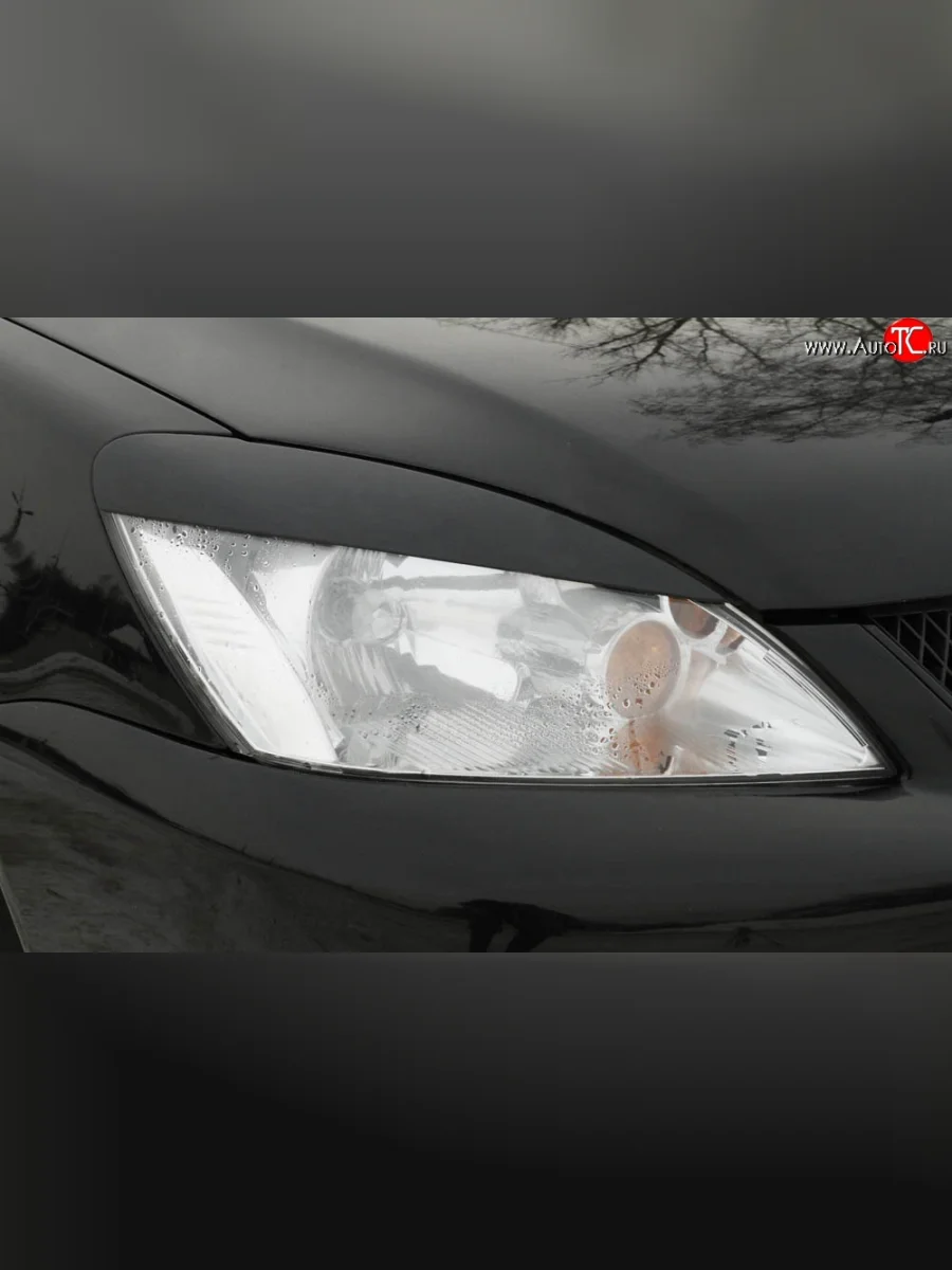 Реснички на фары RA Sport Mitsubishi Lancer 9 CS седан 2-ой рестайлинг (2005-2009) (Неокрашенные)  с доставкой в г. Керчь