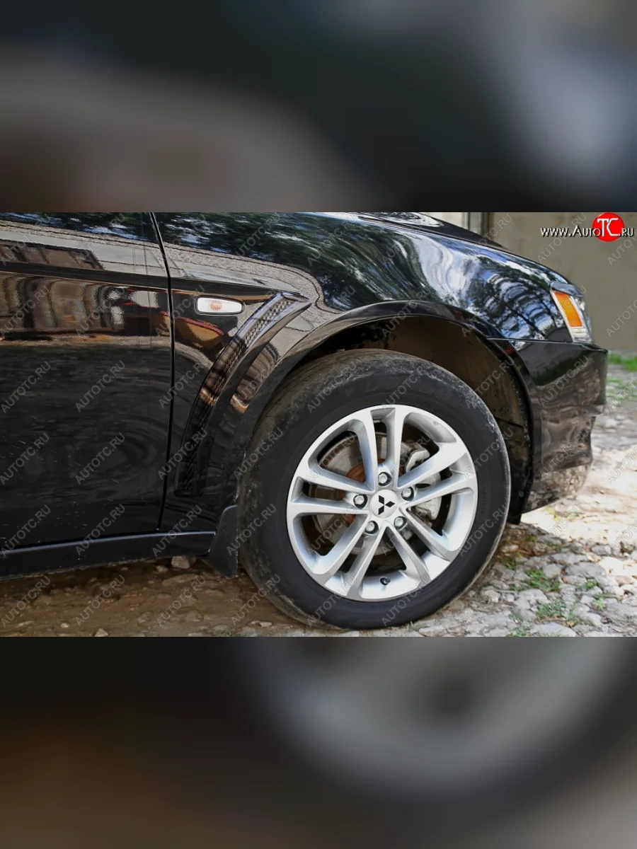 Жабры в передние крылья (рестайлинг) RA Mitsubishi Lancer 10 CY седан дорестайлинг (2007-2010)  с доставкой в г. Керчь