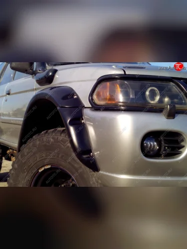 Накладки на колёсные арки RA (комплект) (Покрытие глянец (под окраску)) Mitsubishi Challenger  K9-W (1996-2001)