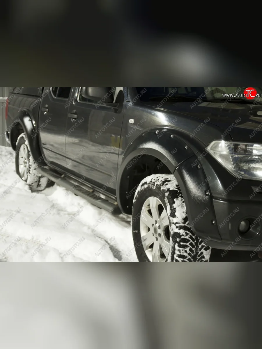 Накладки на колёсные арки RA (комплект) Nissan Navara 2 D40 дорестайлинг (2004-2010) (Поверхность шагрень)  в Керчи Республика Крым