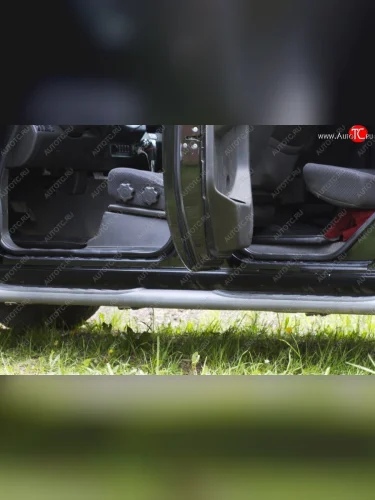 Накладки порожков салона RA (Комплект (4 шт.)) Nissan Navara 2 D40 рестайлинг (2010-2016)