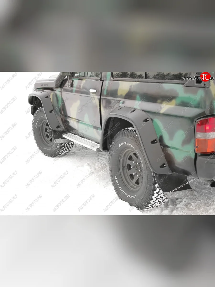 Расширители арок RA (комплект, 10 см) Nissan Patrol 4 Y60 (1987-1997) (Поверхность шагрень)  в Воронеже Воронежской области