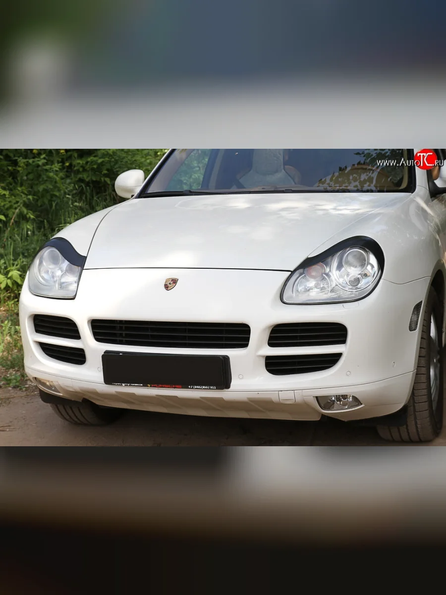 Реснички на фары RA Porsche Cayenne 955 (2002-2006) (Неокрашенные)  в Керчи Республика Крым