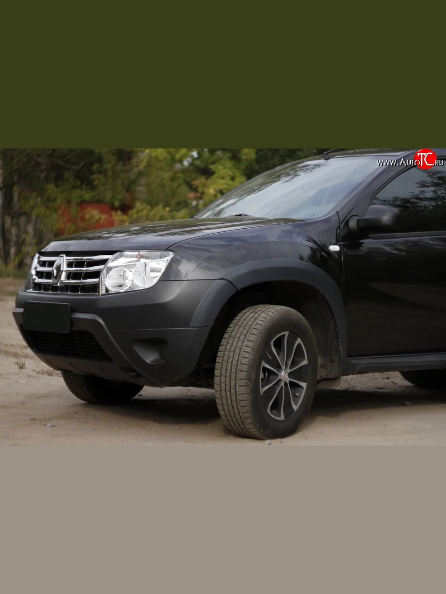 Накладки арок RA (комплект) Renault Duster HS дорестайлинг (2010-2015) (Поверхность шагрень)  в Керчи Республика Крым