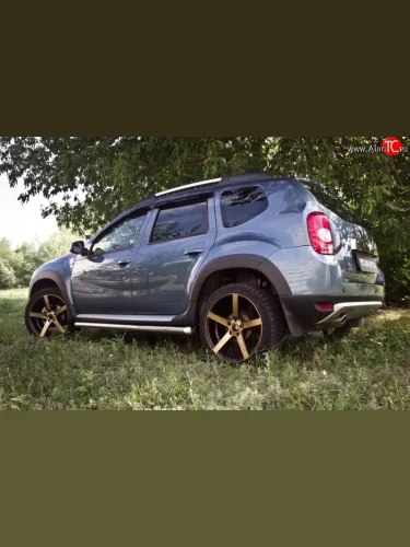 Накладки колесных арок RA (короткие, комплект) (Поверхность шагрень) Renault Duster HS дорестайлинг (2010-2015)