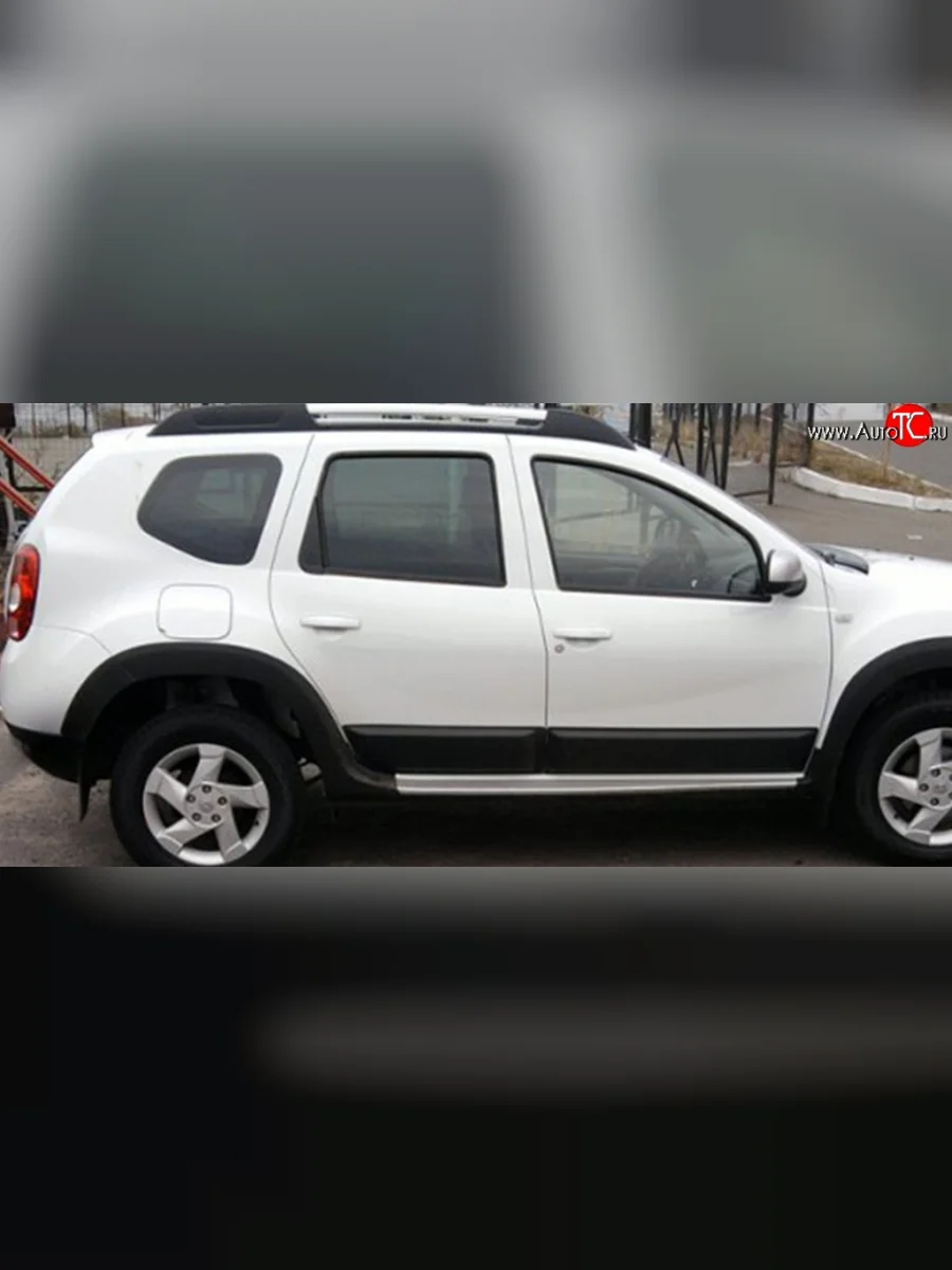 Молдинги дверей (комплект) RussArtel Renault Duster HS дорестайлинг (2010-2015) (Поверхность шагрень)  в Самаре Самарской области