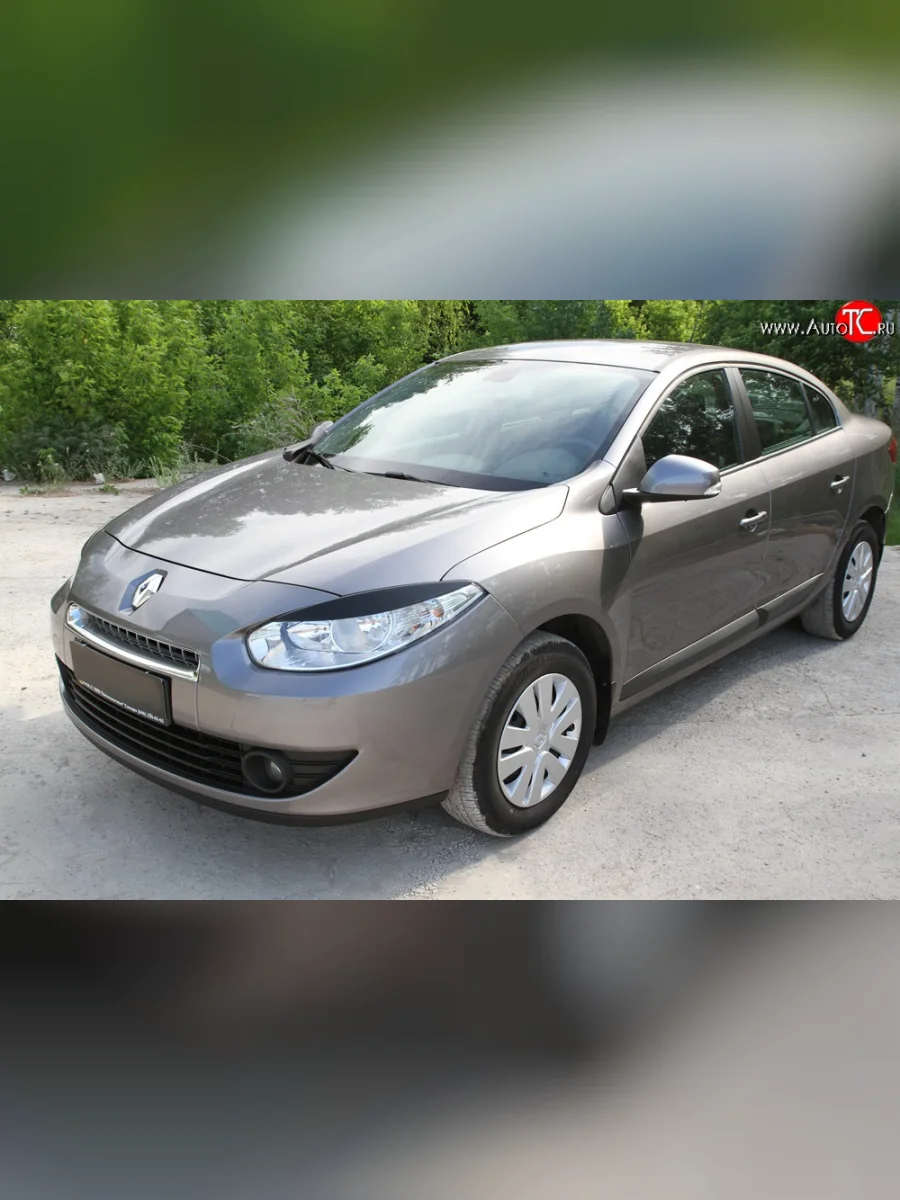 Реснички RA на фары дорестайлинг Renault Fluence дорестайлинг (2010-2012) (Неокрашенные)  в Воронеже Воронежской области
