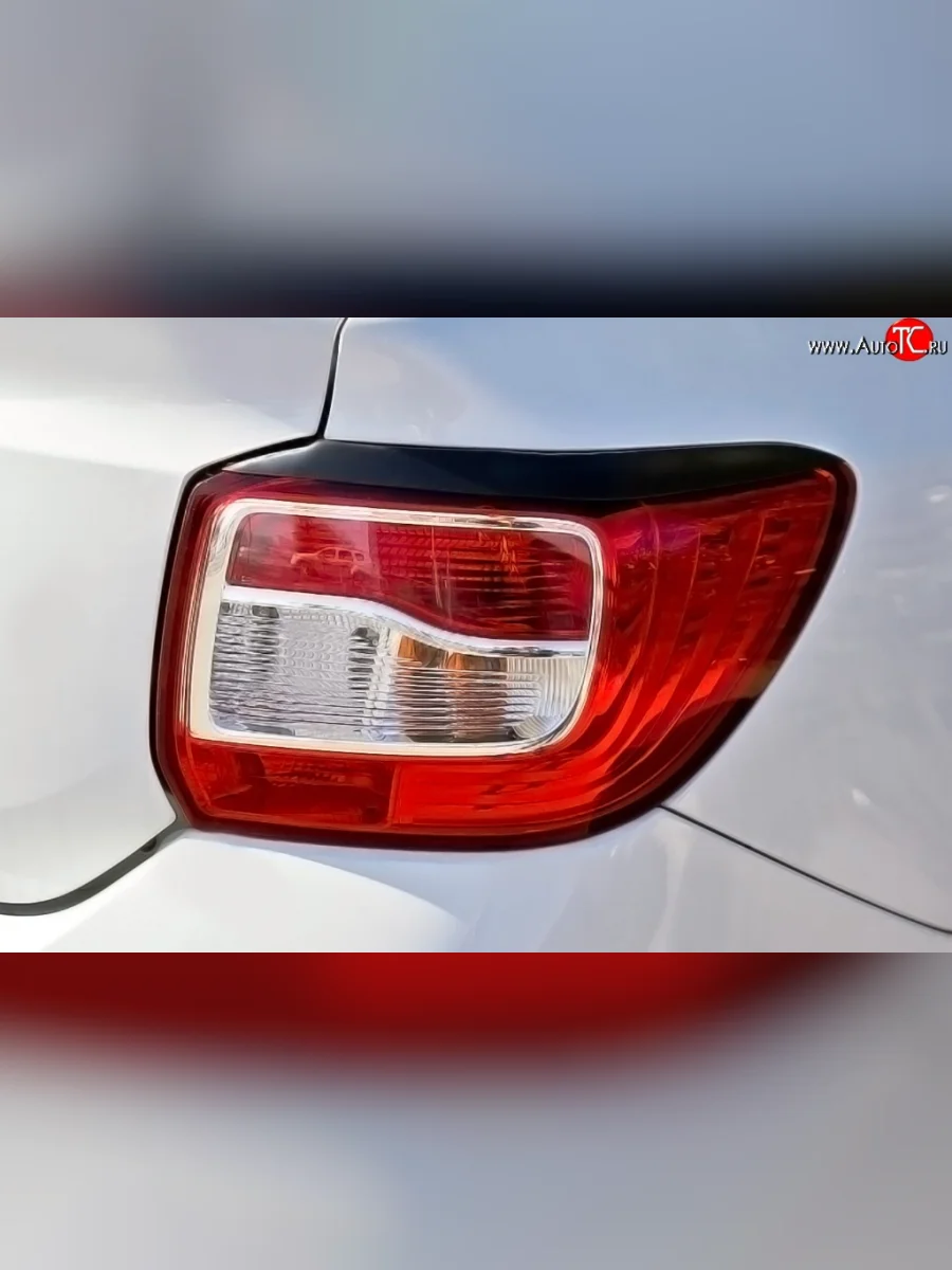 Реснички задних фонарей RA Renault Logan 2 рестайлинг (2018-2025) (Неокрашенные)  с доставкой в г. Керчь